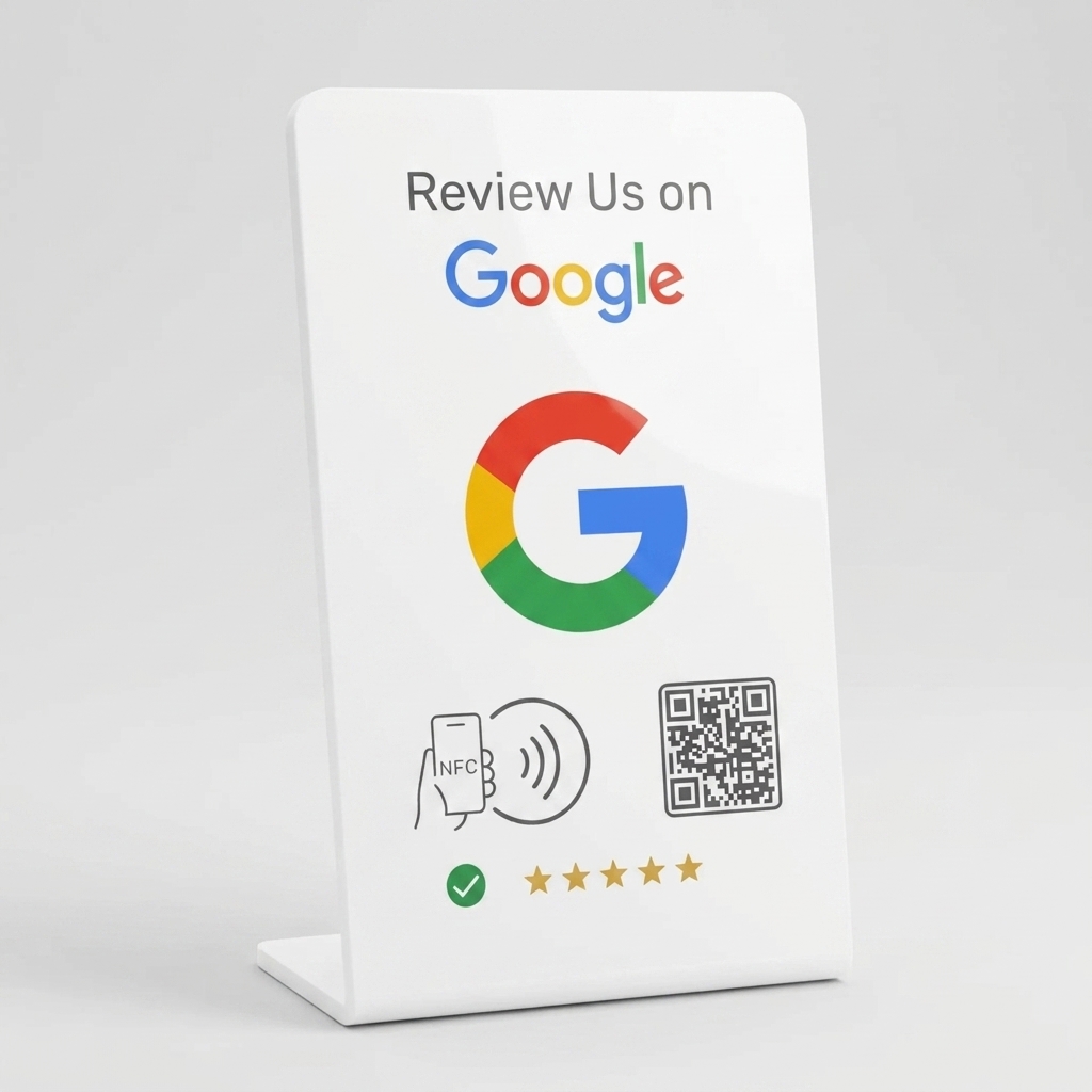 Google Review Smart Connect QR Standee and Card
